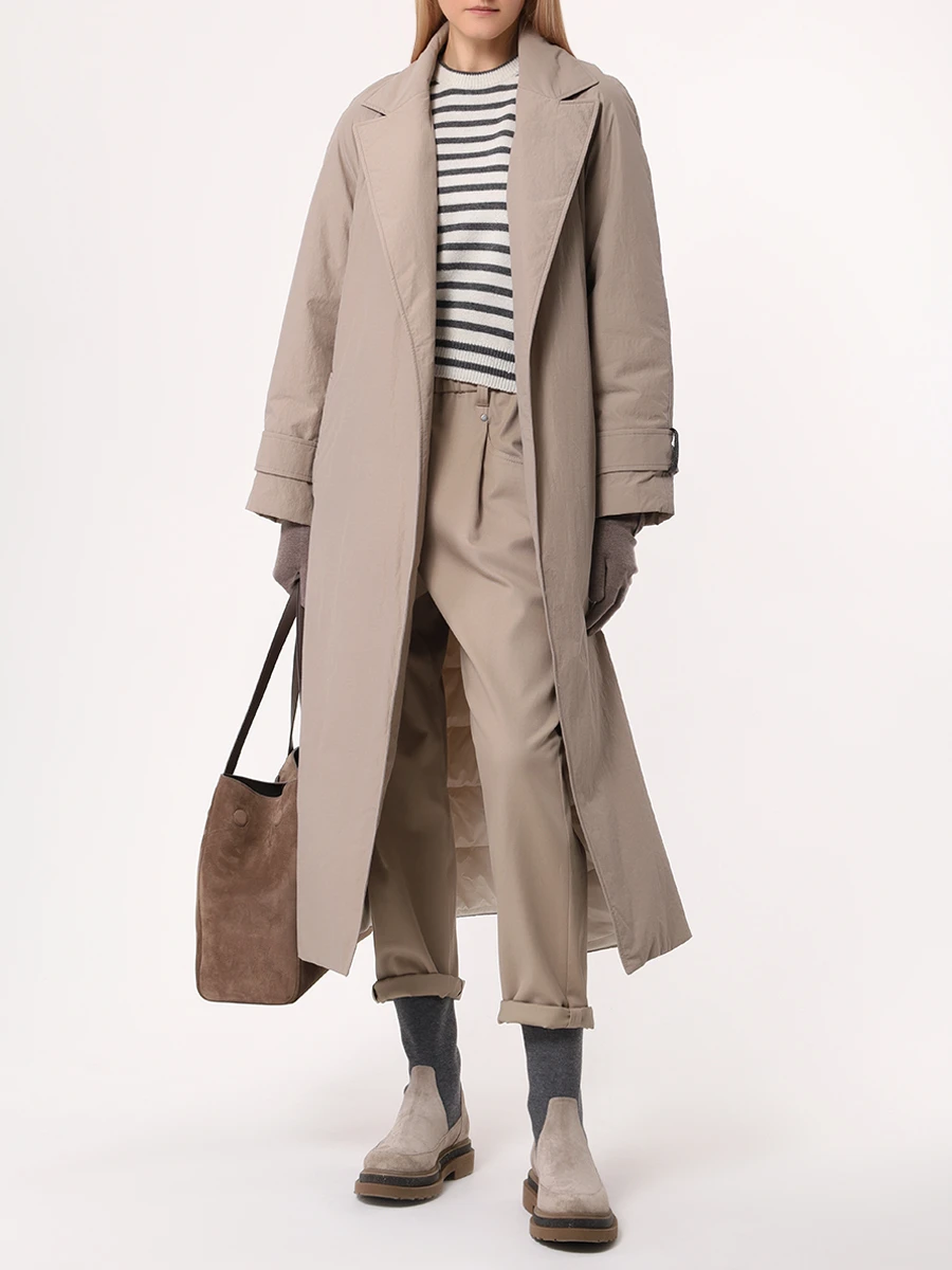 Плащ утепленный BRUNELLO CUCINELLI MD5999897 C9123 Бежевый  Фото 2