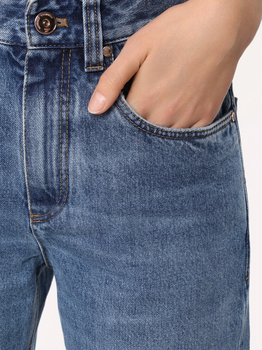 Джинсы хлопковые BRUNELLO CUCINELLI MA095P5808 C8990 Синий  Фото 5