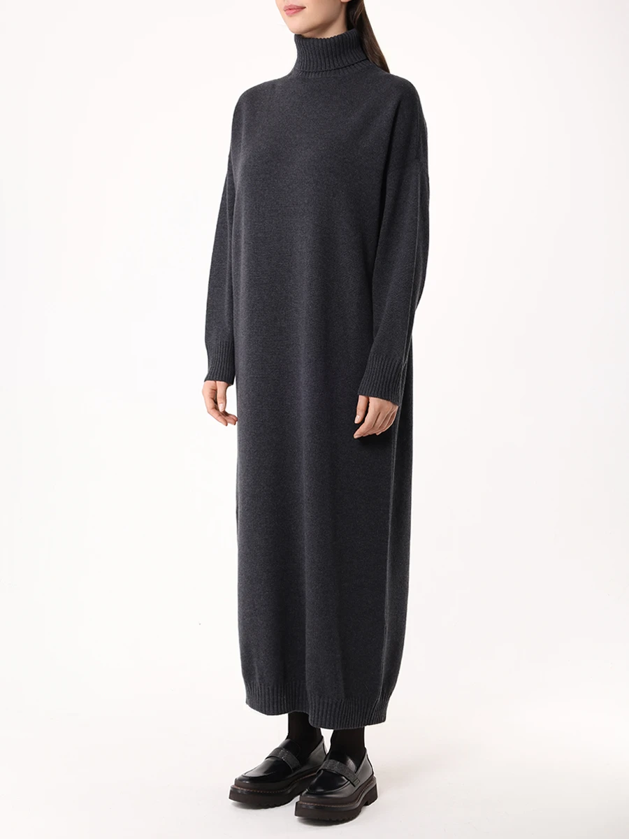 Платье кашемировое BRUNELLO CUCINELLI M12723A93 CG266 Серый  Фото 4