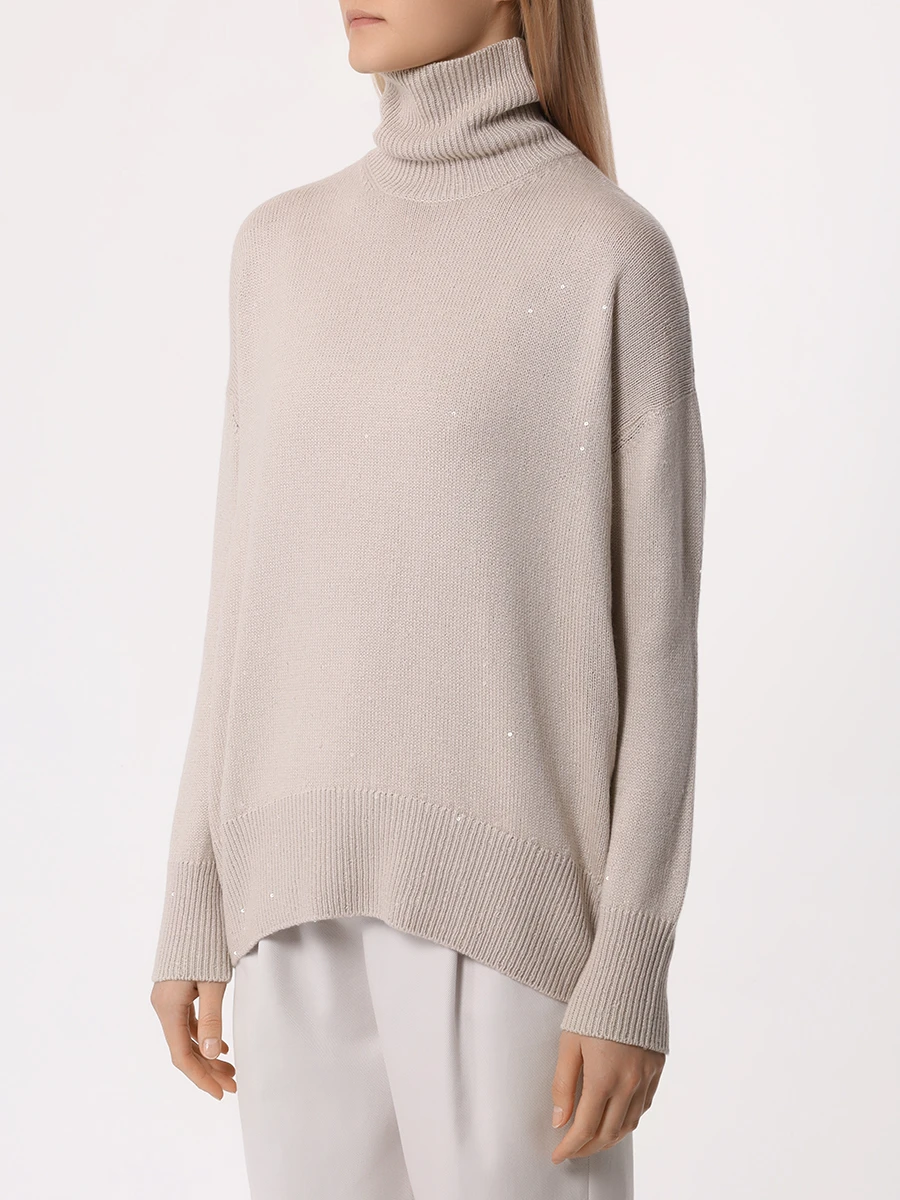 Свитер кашемировый BRUNELLO CUCINELLI M73539914 CN058 Бежевый  Фото 4