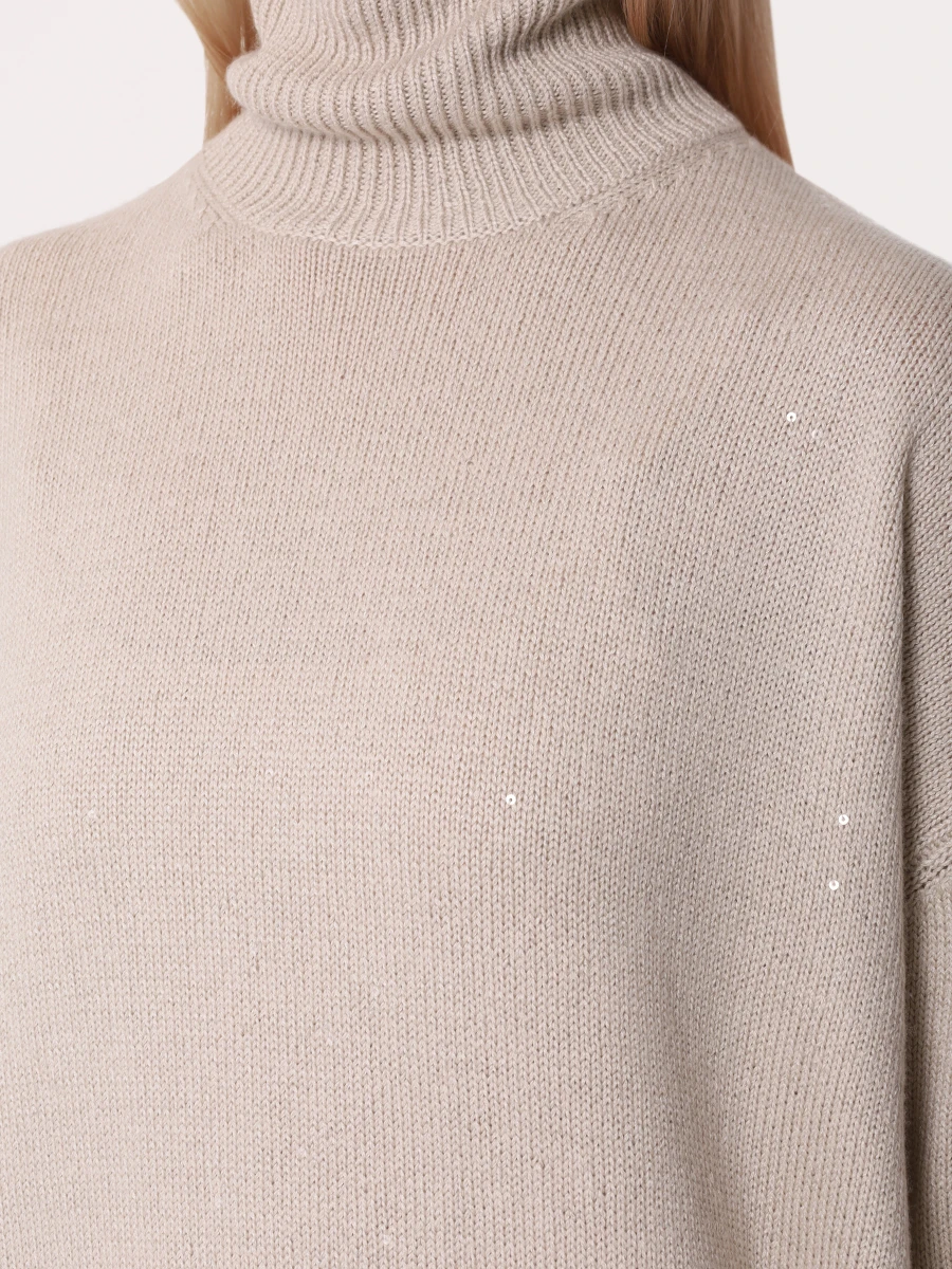 Свитер кашемировый BRUNELLO CUCINELLI M73539914 CN058 Бежевый  Фото 5