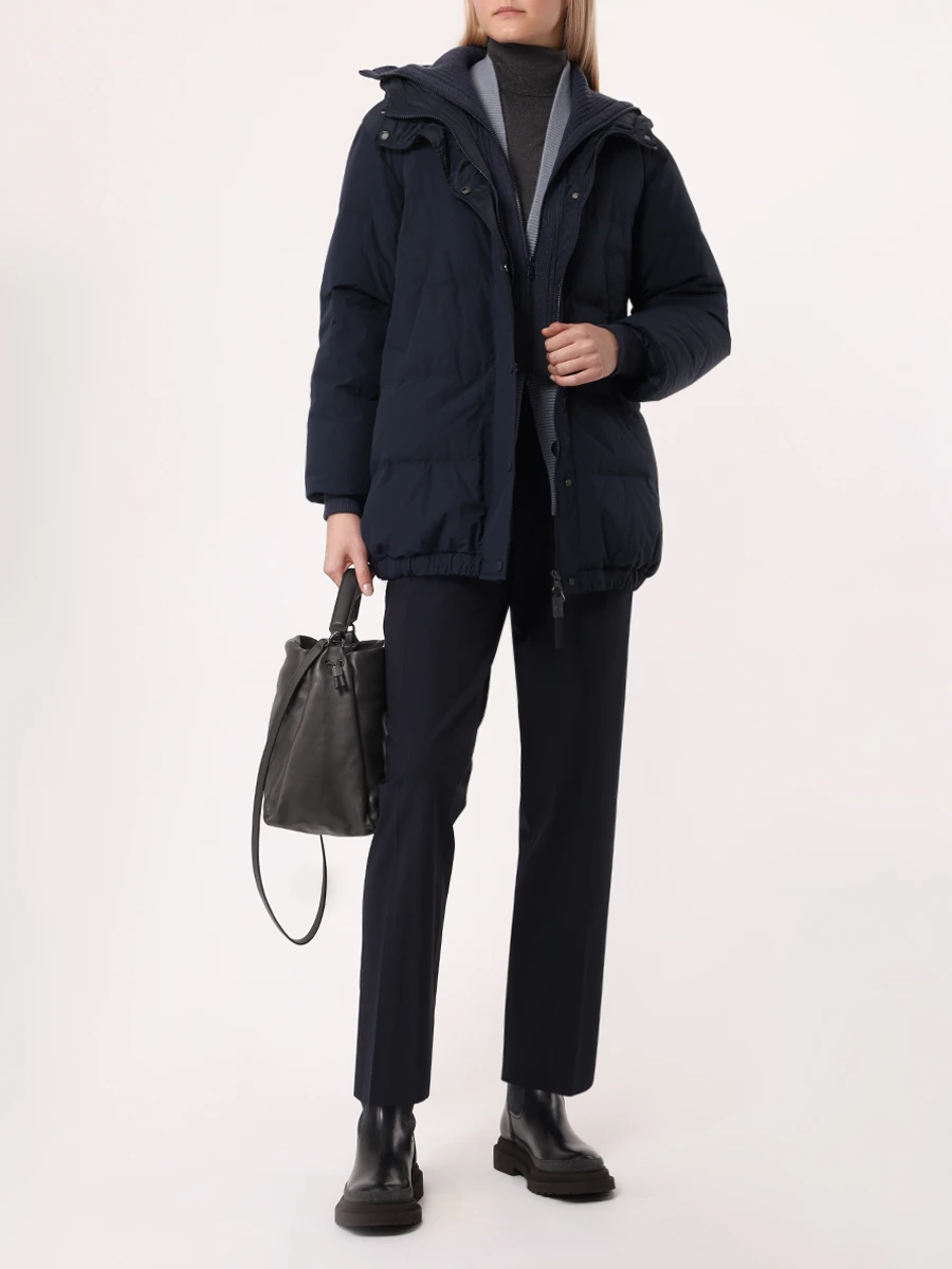 Брюки шерстяные BRUNELLO CUCINELLI M0W07P8308 C060 Темно- Синий  Фото 2