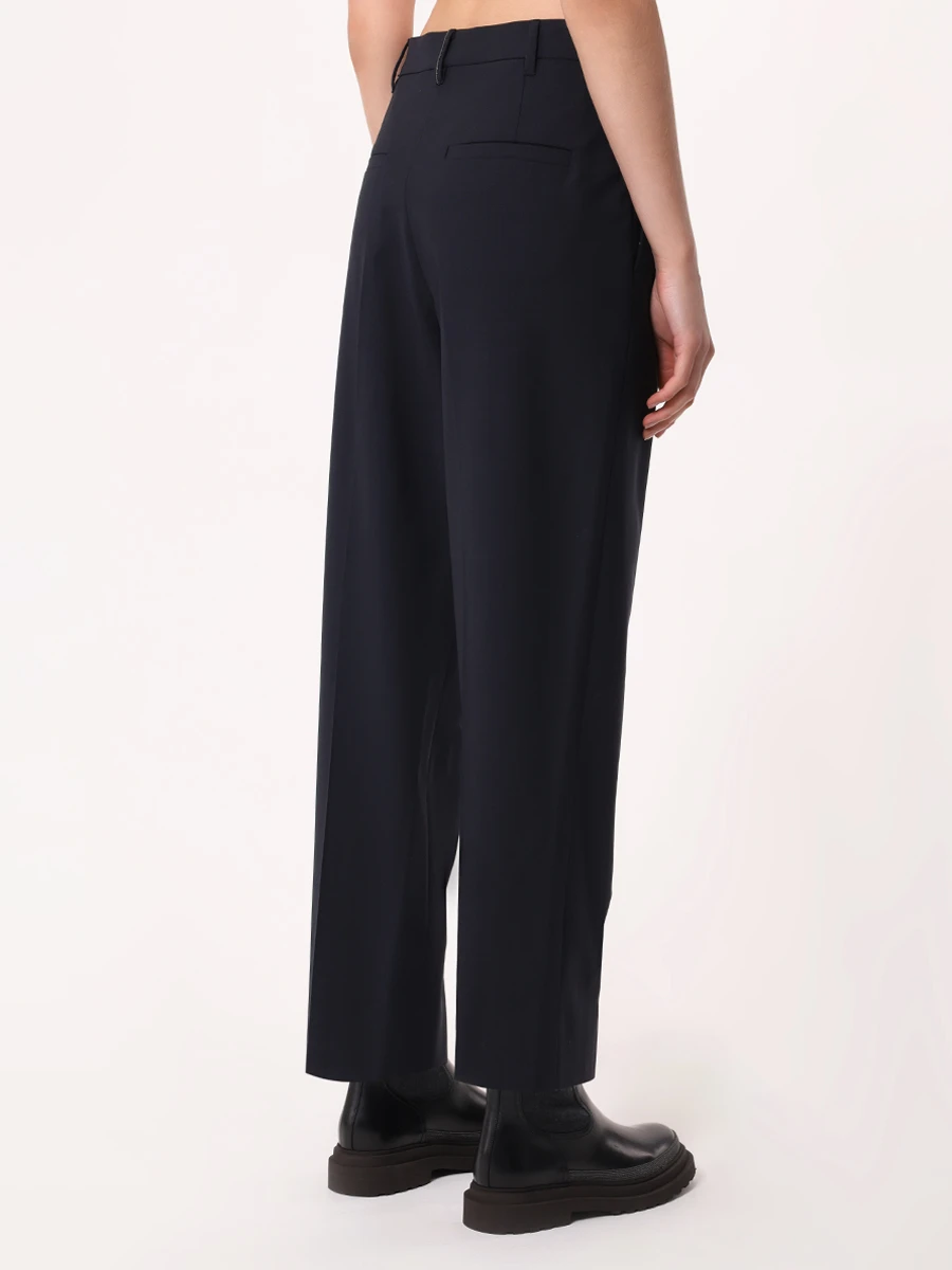 Брюки шерстяные BRUNELLO CUCINELLI M0W07P8308 C060 Темно- Синий  Фото 3