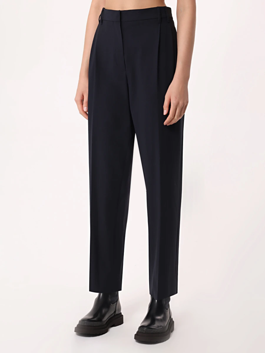 Брюки шерстяные BRUNELLO CUCINELLI M0W07P8308 C060 Темно- Синий  Фото 4