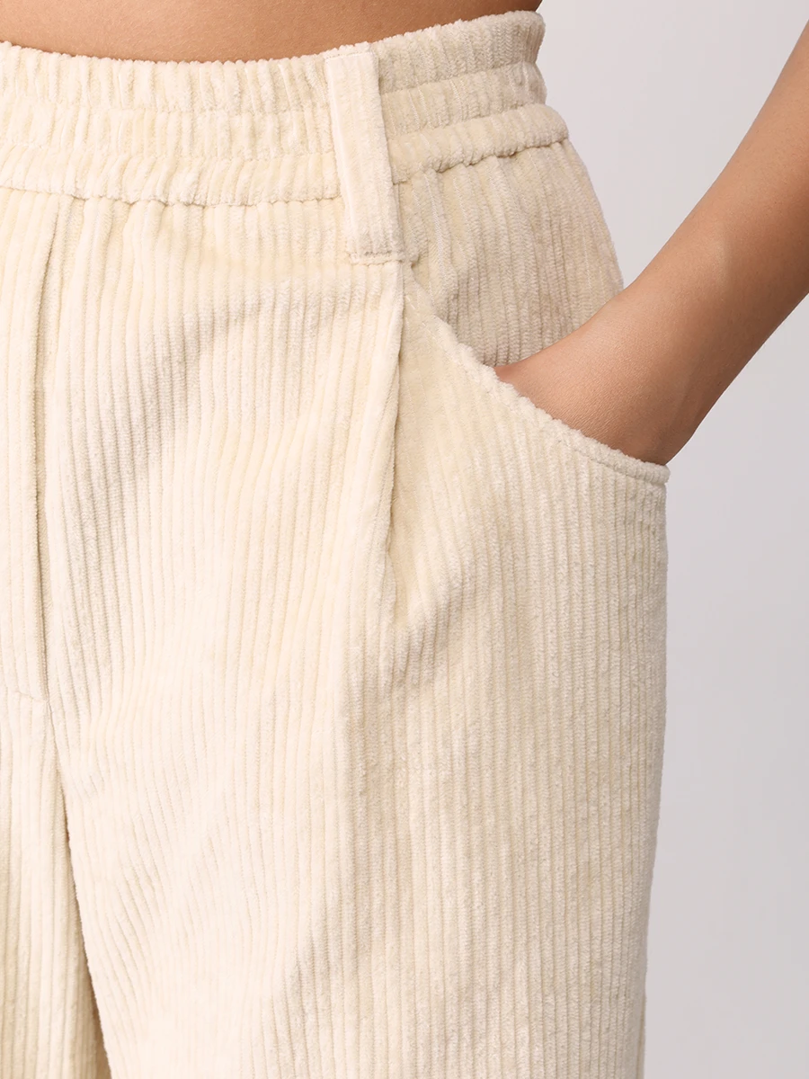 Брюки вельветовые BRUNELLO CUCINELLI MD574P8773 C1934 Бежевый  Фото 5