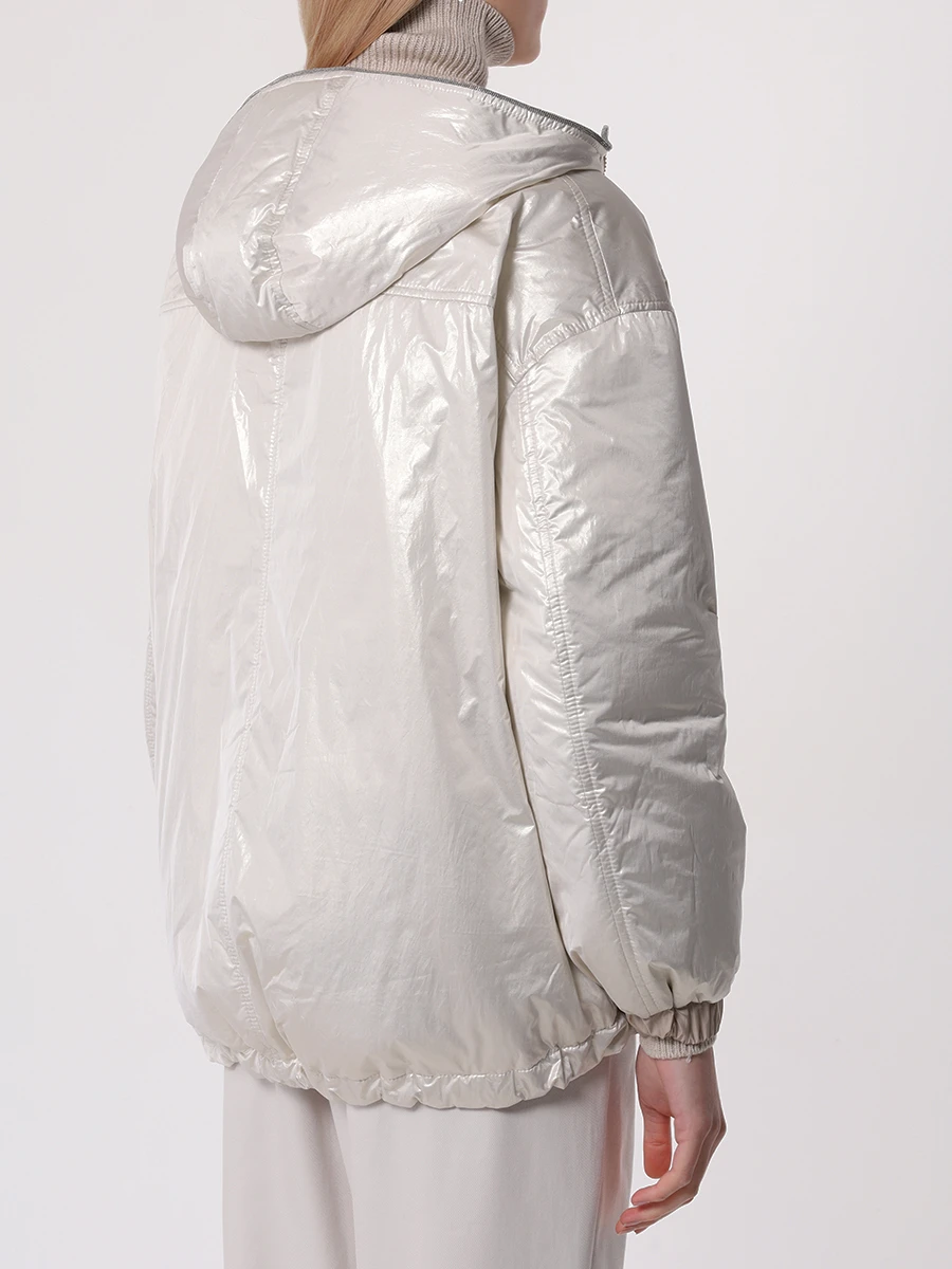 Пуховик двусторонний BRUNELLO CUCINELLI ML1597861 C130 Серебряный  Фото 3