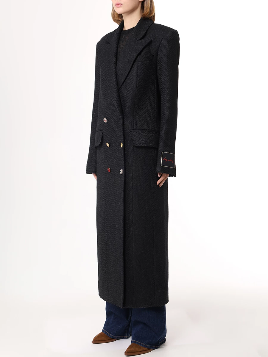 

Пальто шерстяное, Серый, LA_081FW24 Темный