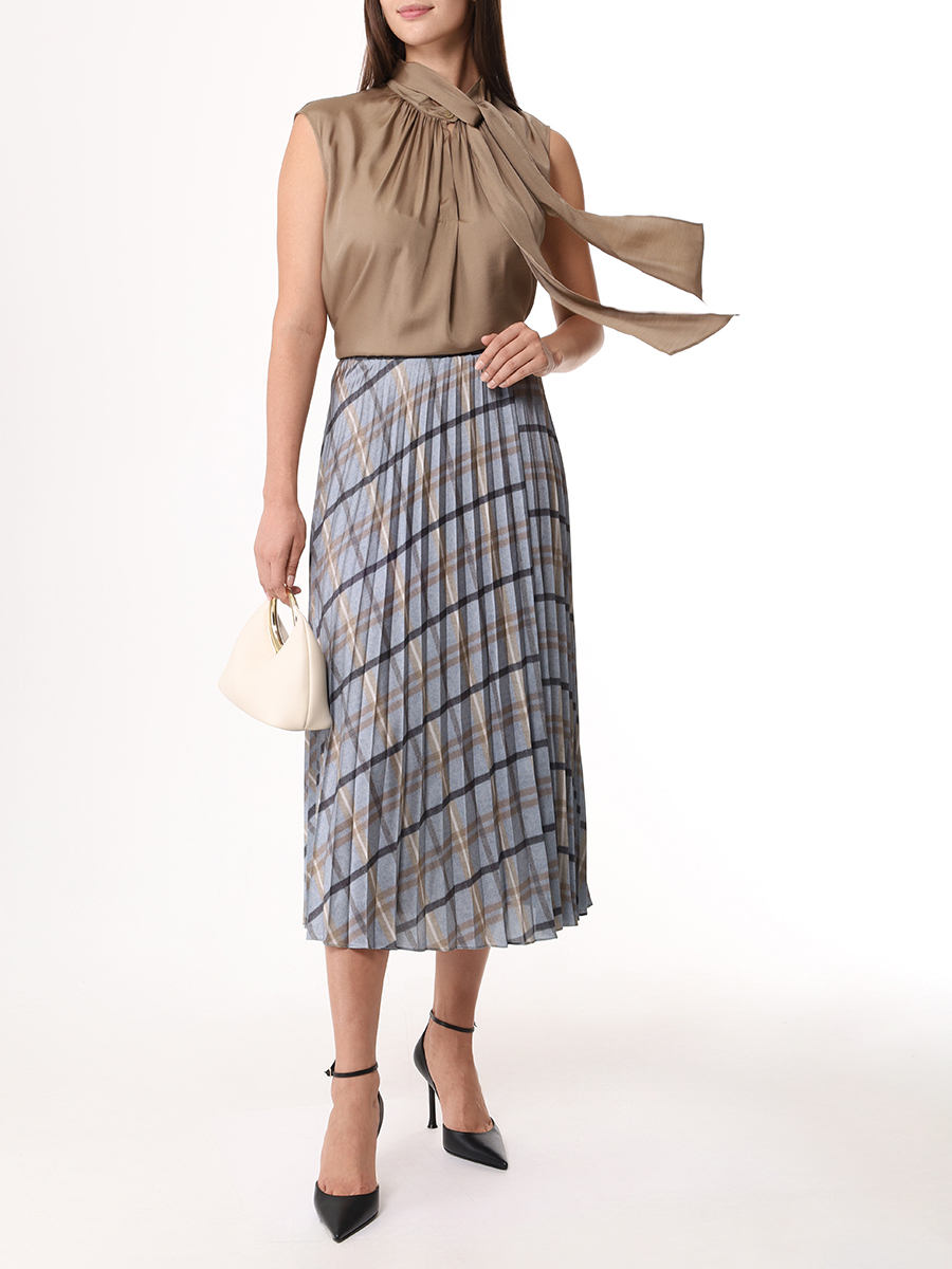 Юбка плиссированная ELENA MIRO 1005Z0478501 Серый  Фото 2