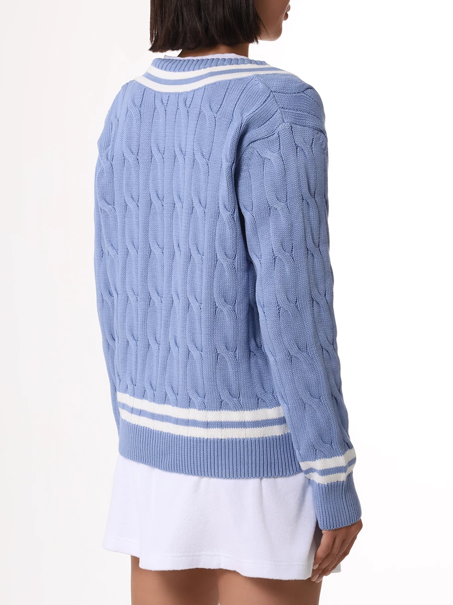

Пуловер хлопковый, Голубой, WS011S41SS/104