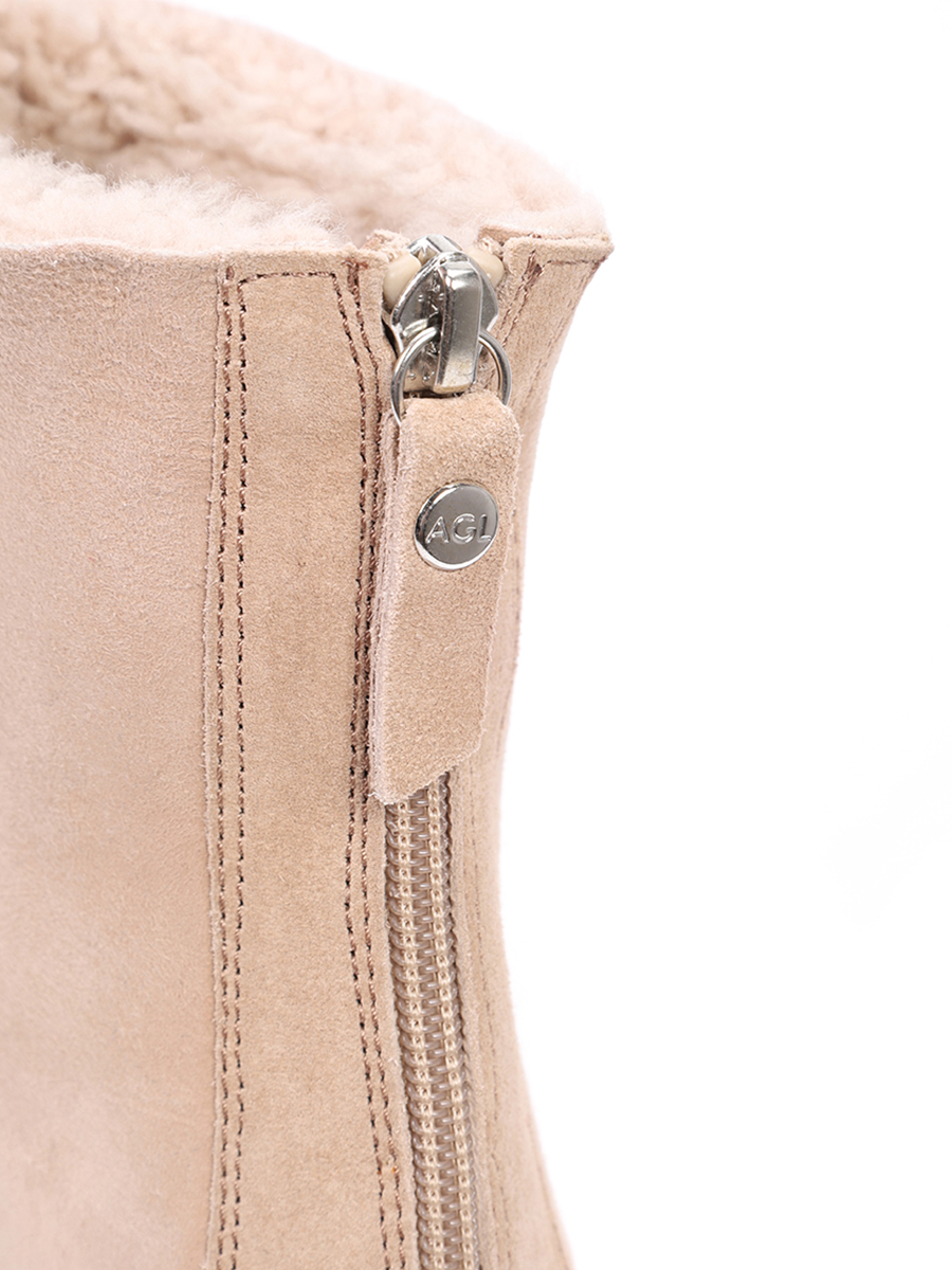 

Ботинки замшевые на меху, Бежевый, D925510MGK7511