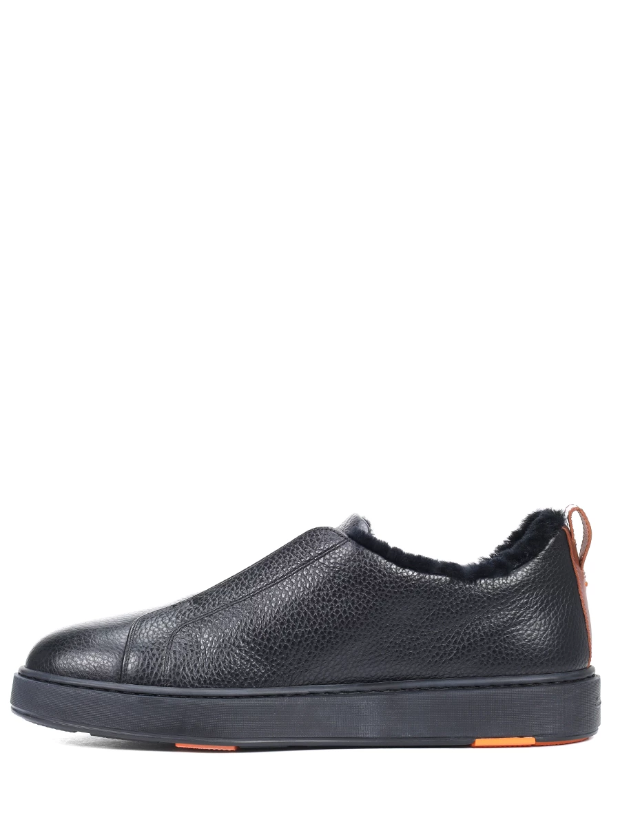 Кеды кожаные на меху SANTONI MBCG21995NEAPLLDN01 Черный  Фото 3