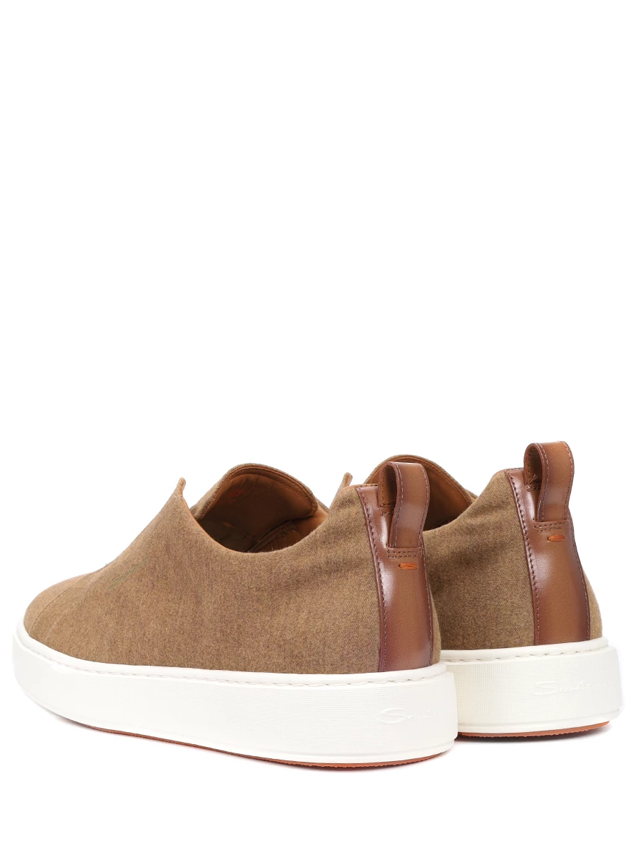Кеды текстильные SANTONI MBCG21995BARTANUE10 Коричневый  Фото 4