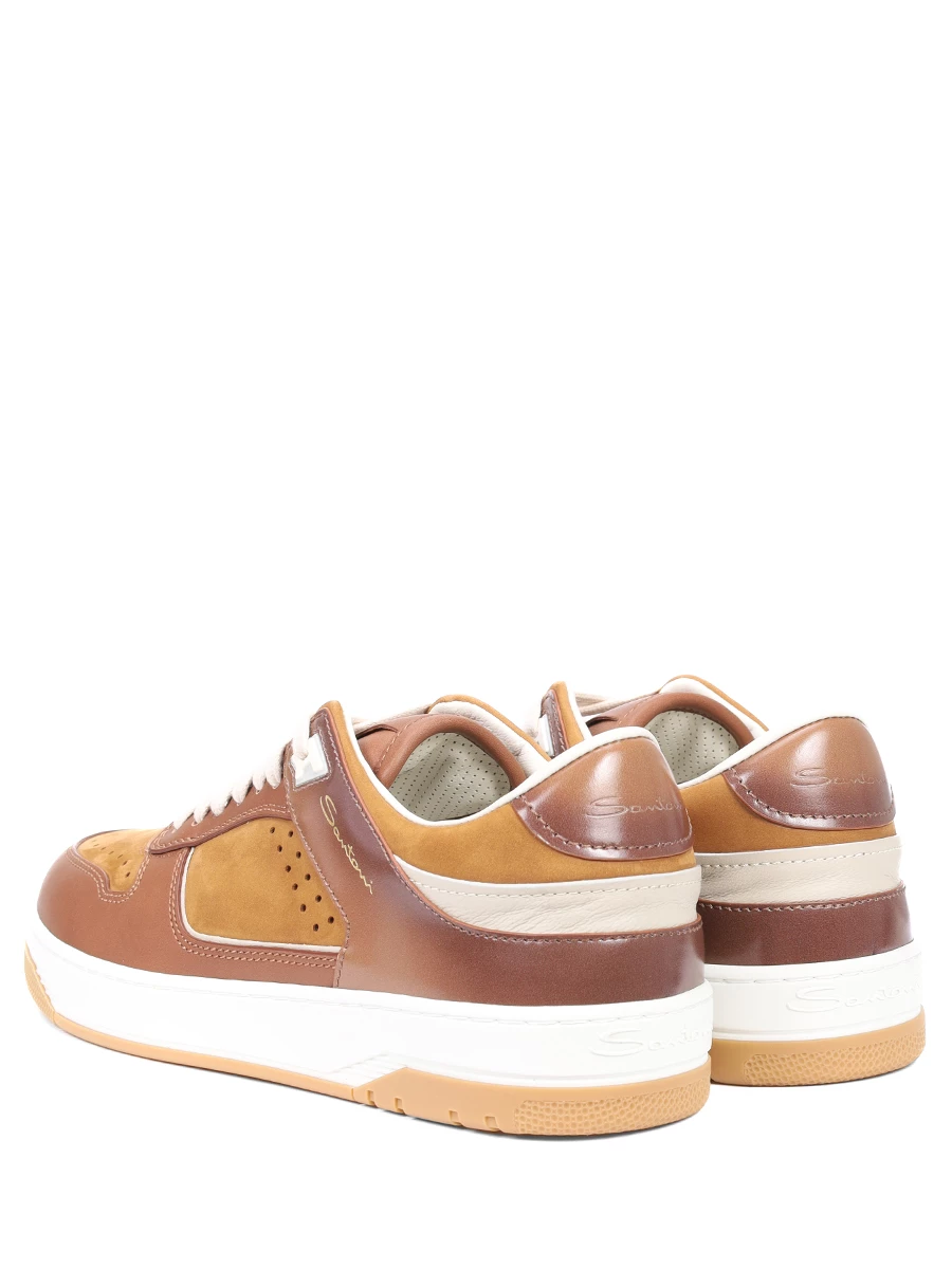 Кеды комбинированные SANTONI MBSG22000BAMGMUSM50 Коричневый  Фото 4