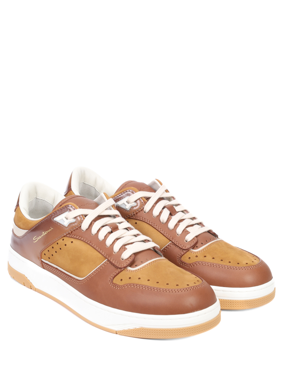 Кеды комбинированные SANTONI MBSG22000BAMGMUSM50 Коричневый  Фото 2