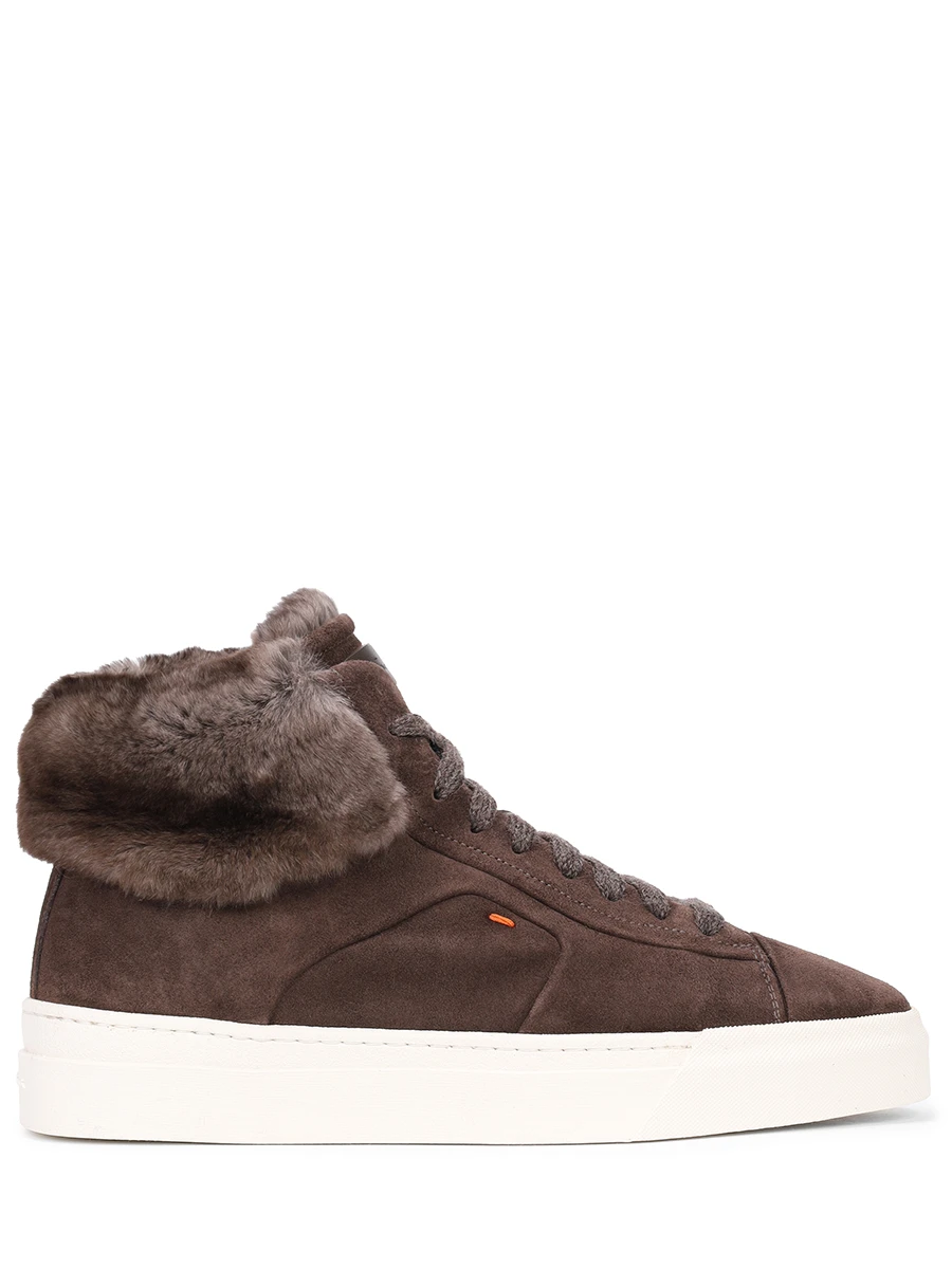 Кеды замшевые на меху SANTONI WBGG60951PNNPRXLT50 Коричневый 