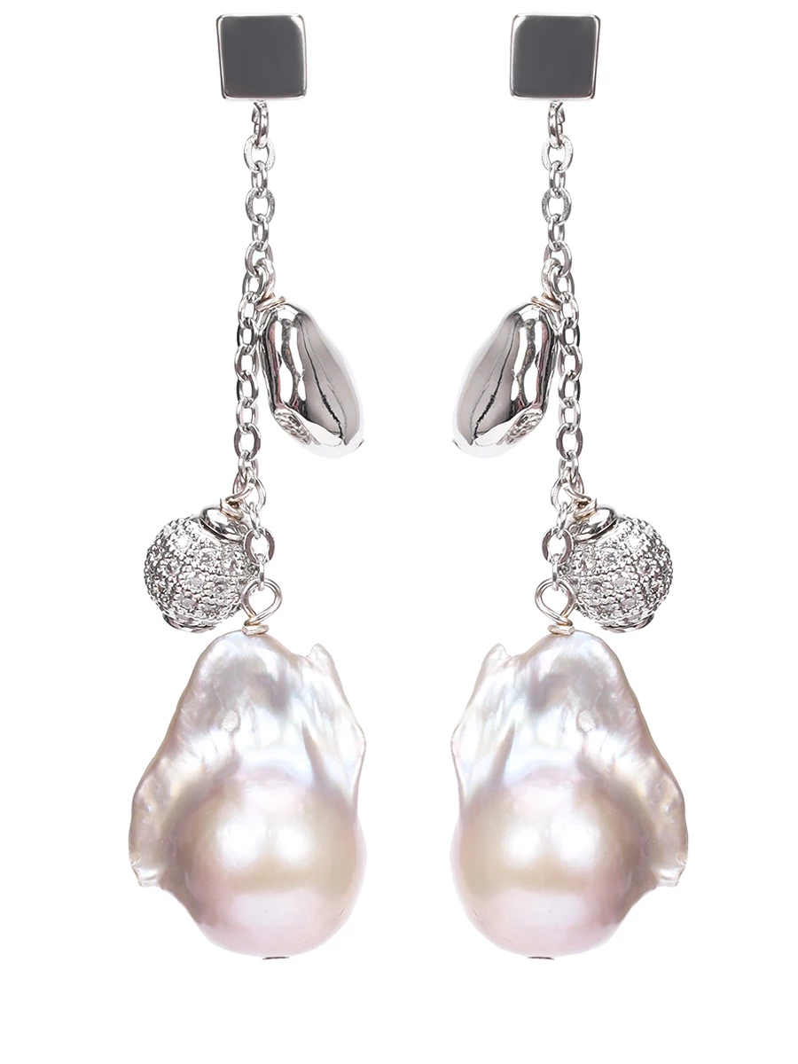 

Серьги с жемчугом, Серебряный, 2425-243
