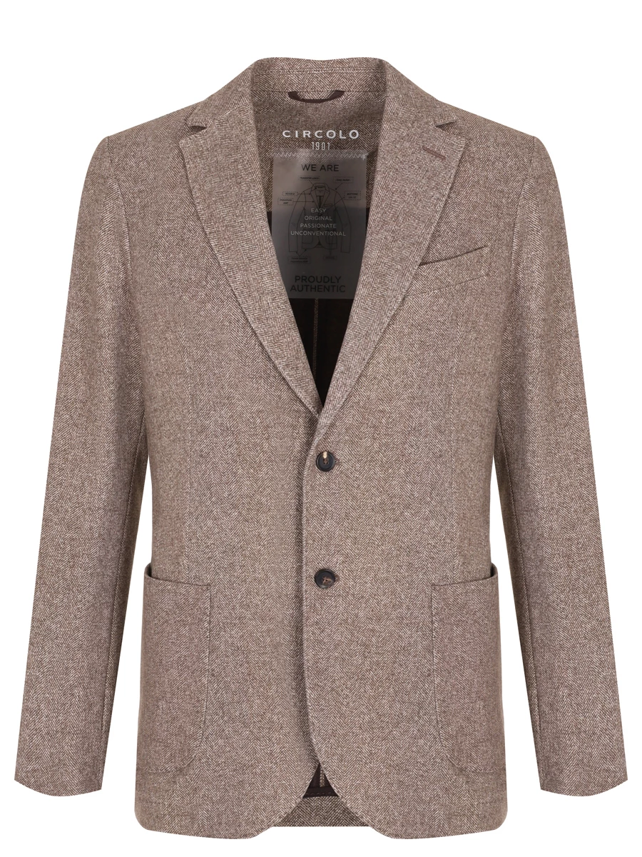 

Пиджак хлопковый, Коричневый, CN4569/MORO/GIACCA FELPA SP/MORO-G