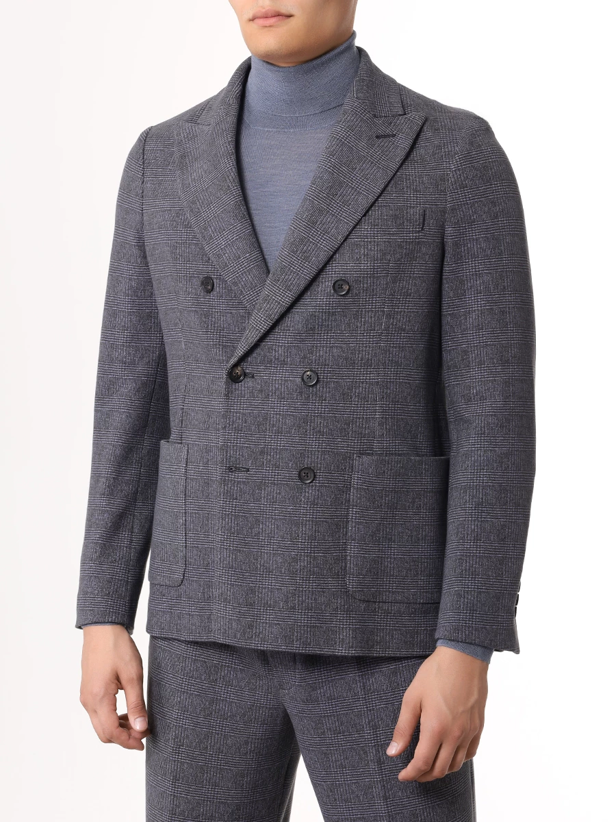 Костюм хлопковый CIRCOLO 1901 CN4506/CN4508 BLU-M Клетка  Фото 4