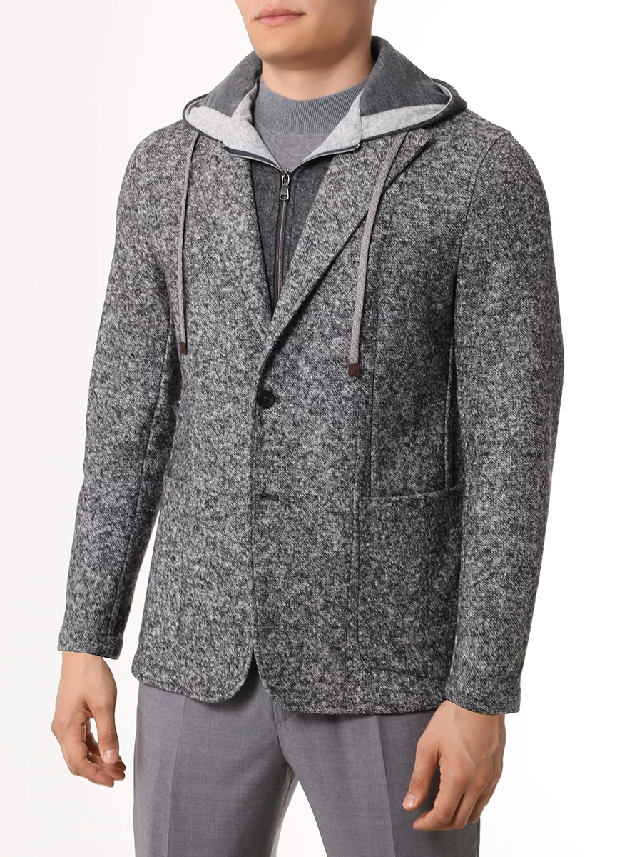 Пиджак с капюшоном FRADI 252WN6172/94/HOODPOST_KT Серый  Фото 4