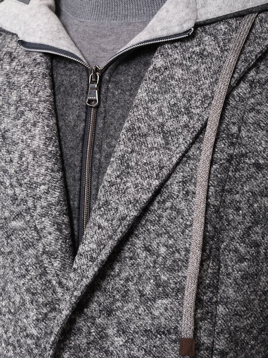 Пиджак с капюшоном FRADI 252WN6172/94/HOODPOST_KT Серый  Фото 5