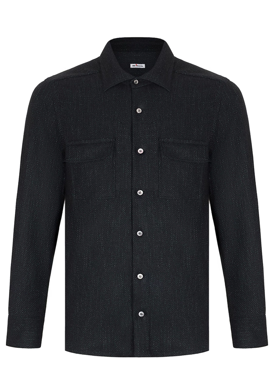 Рубашка Regular Fit шерстяная KITON UCRRLK0170E09000 Зеленый 
