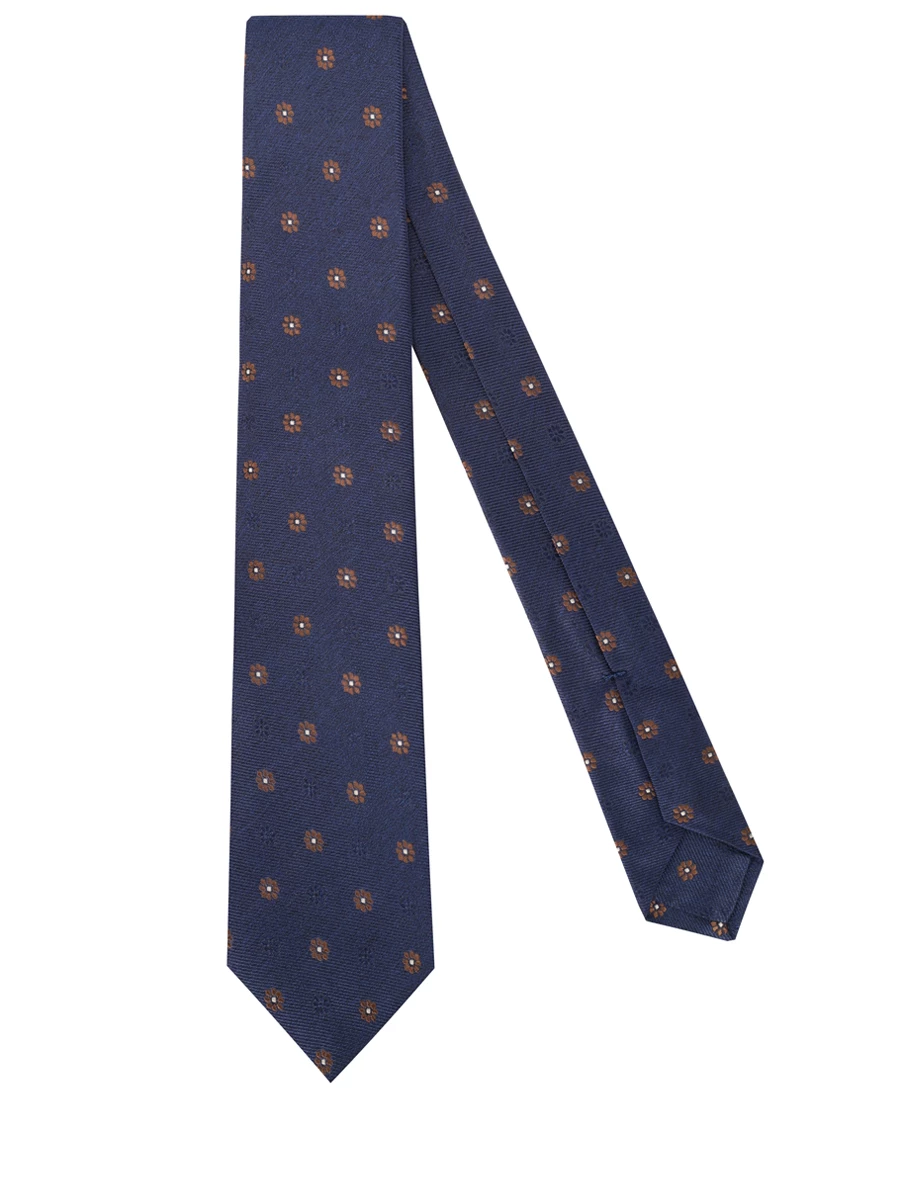 Галстук шелковый KITON UCRVKPC01L2803000 Узор Темно Синий  Фото 2