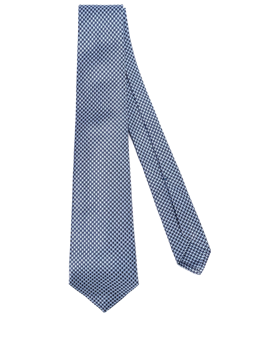 Галстук шелковый KITON UCRVKPC01L3301000 Голубой  Фото 2