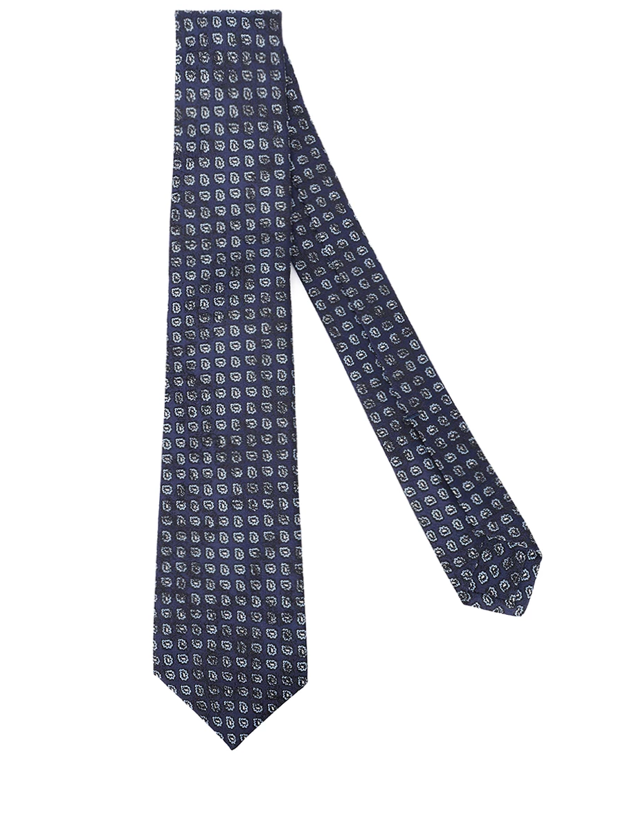 Галстук шелковый KITON UCRVKPC02L0002000 Узор Синий  Фото 2