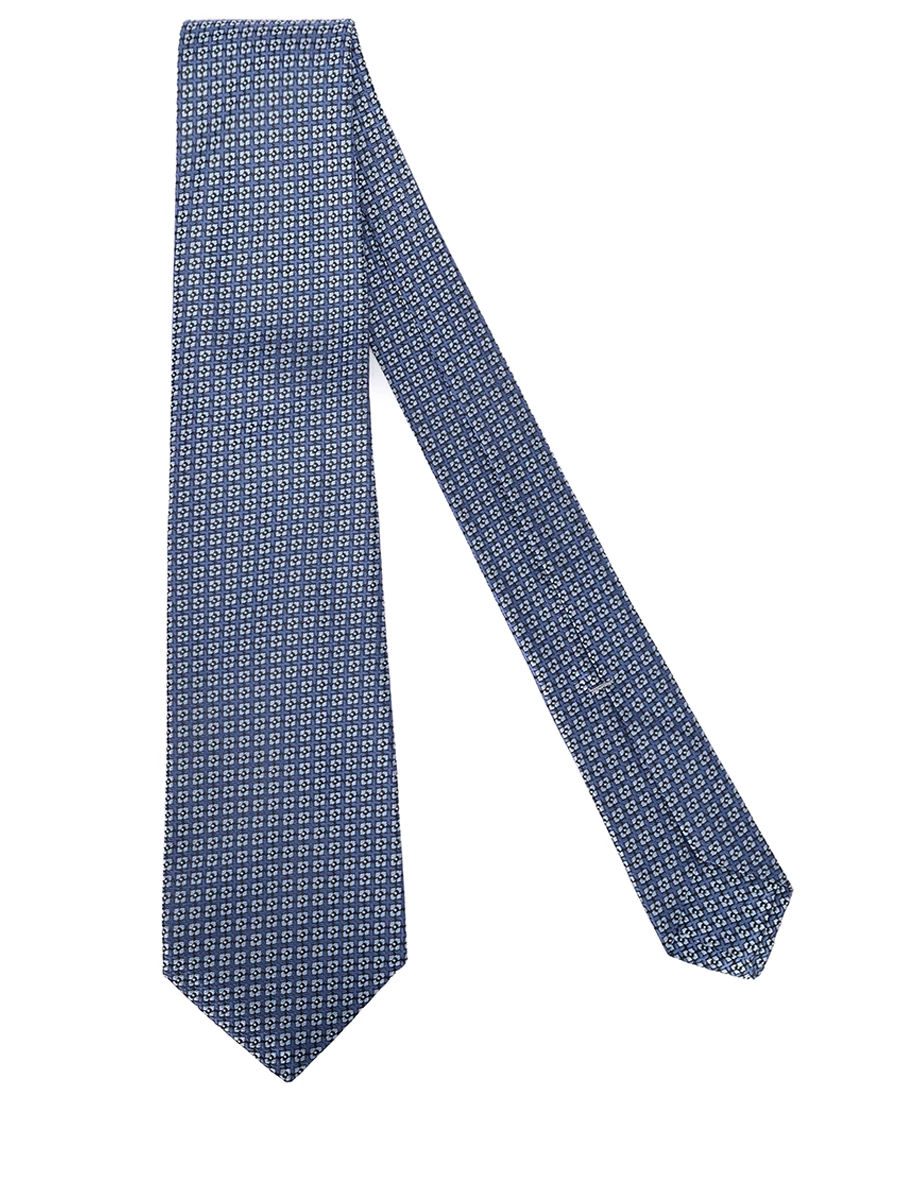 Галстук шелковый KITON UCRVKPC01L5701002 Узор Голубой  Фото 2