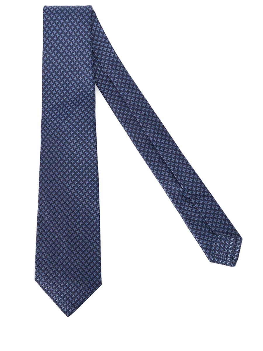 Галстук шелковый KITON UCRVKPC01L590200B Узор Синий  Фото 2