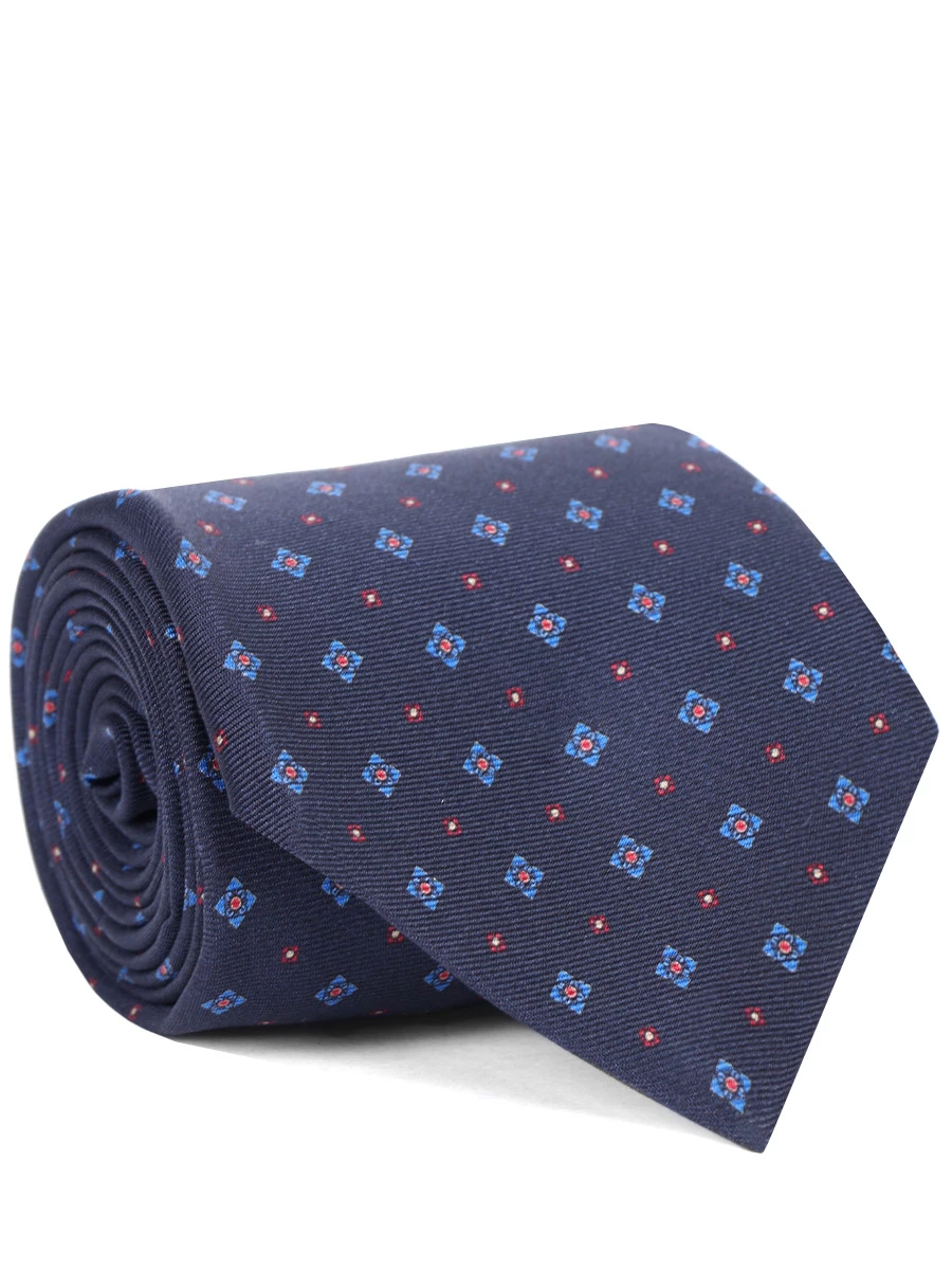 Галстук шелковый KITON UCRVKPC02L6102000 Узор Темно Синий 