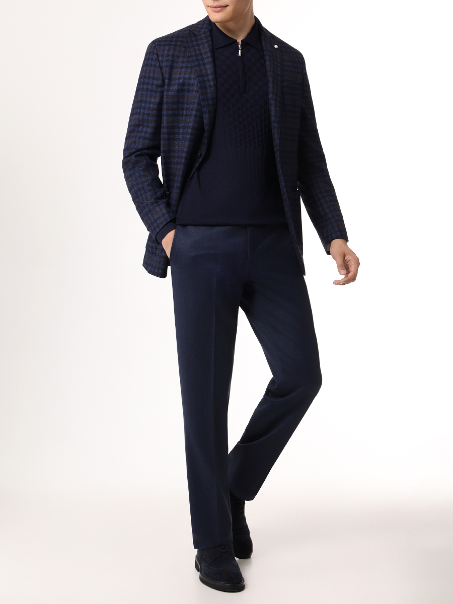 Поло из кашемира и шерсти CASTANGIA D14 Темно Синий  Фото 2