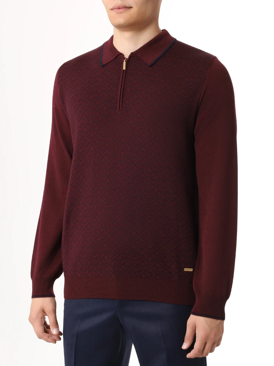 Поло шерстяное CASTANGIA CA15H21 STOCK SR Бордовый  Фото 4
