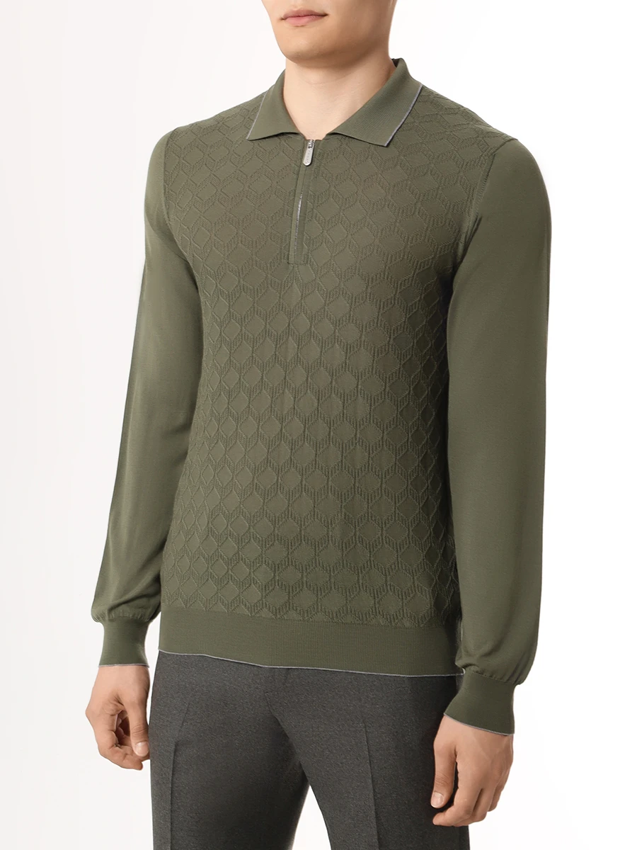 Поло шерстяное SVEVO 13148/ZSA24 MP13 340F Зеленый  Фото 4