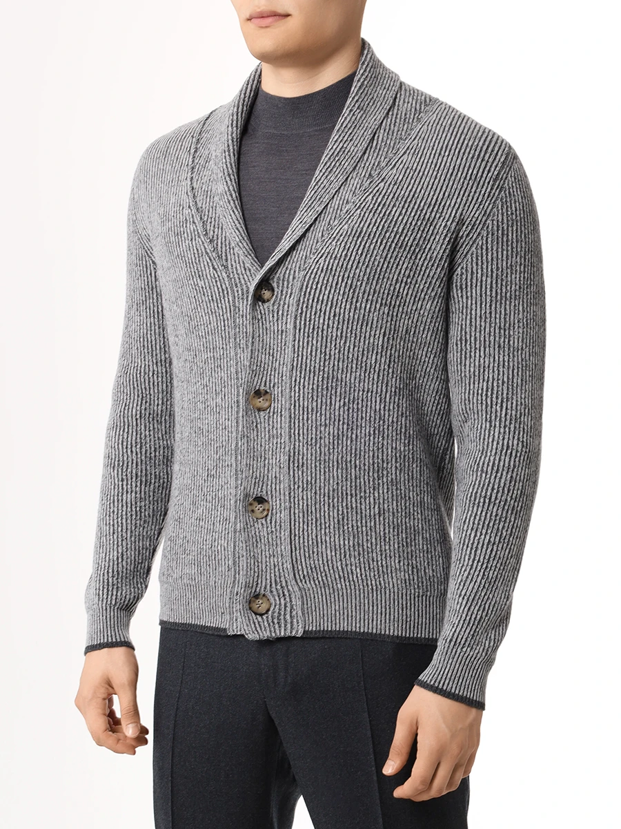 Кардиган шерстяной SVEVO 4026SA24 MP40/2 V9B Серый  Фото 4