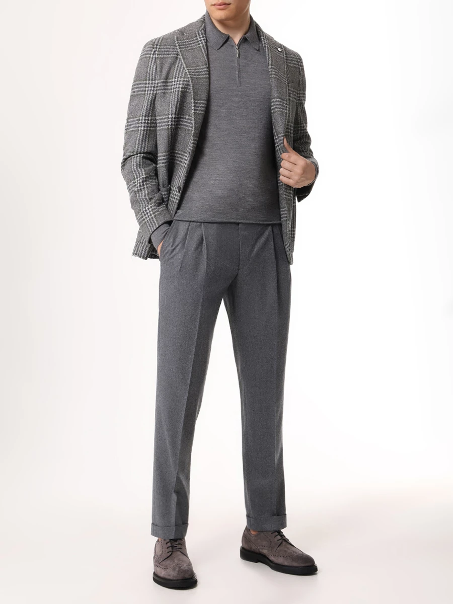 

Поло шерстяное, Серый, 24233/71/KNIT