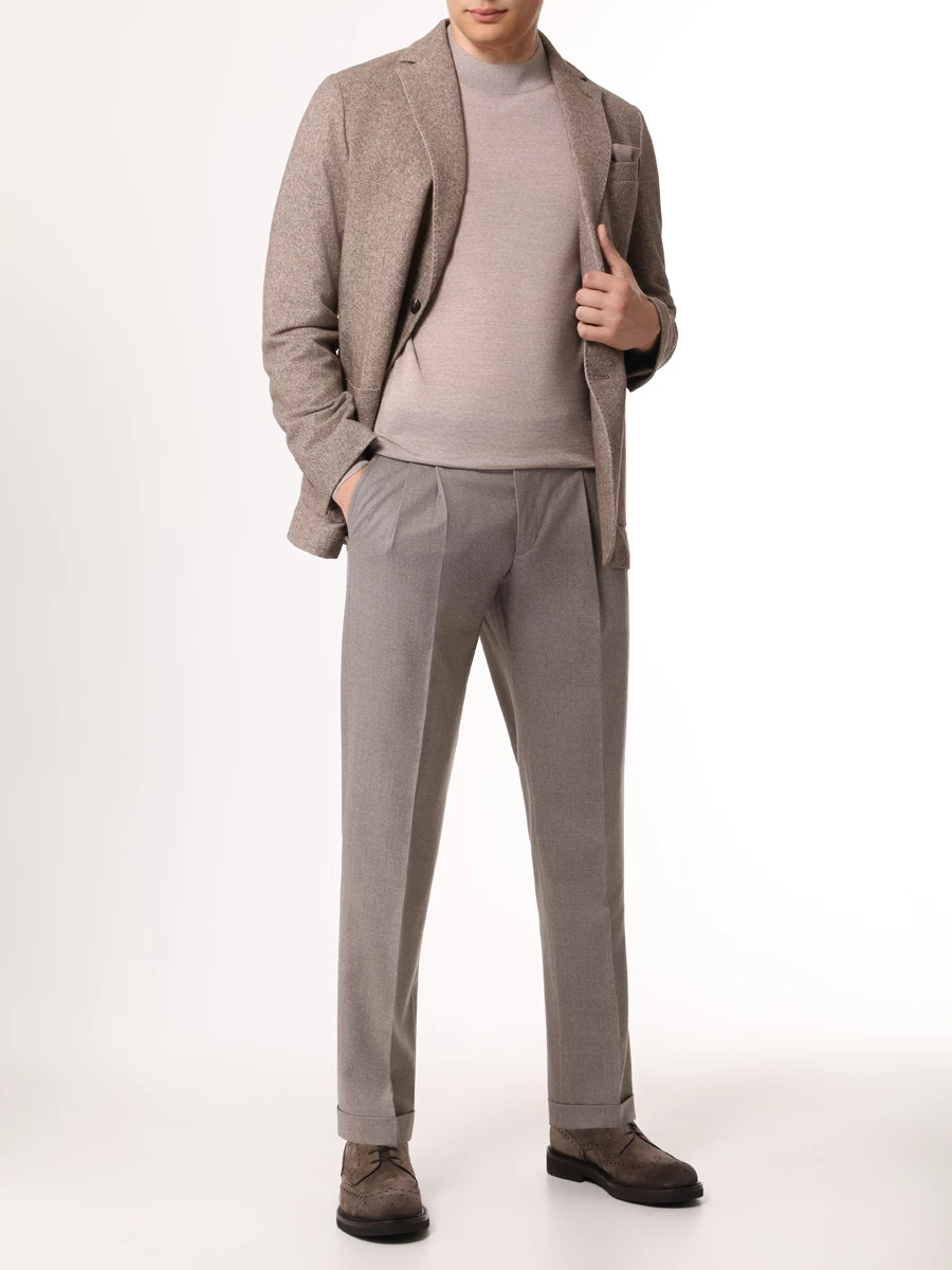 

Джемпер шерстяной, Бежевый, 24208/18/KNIT