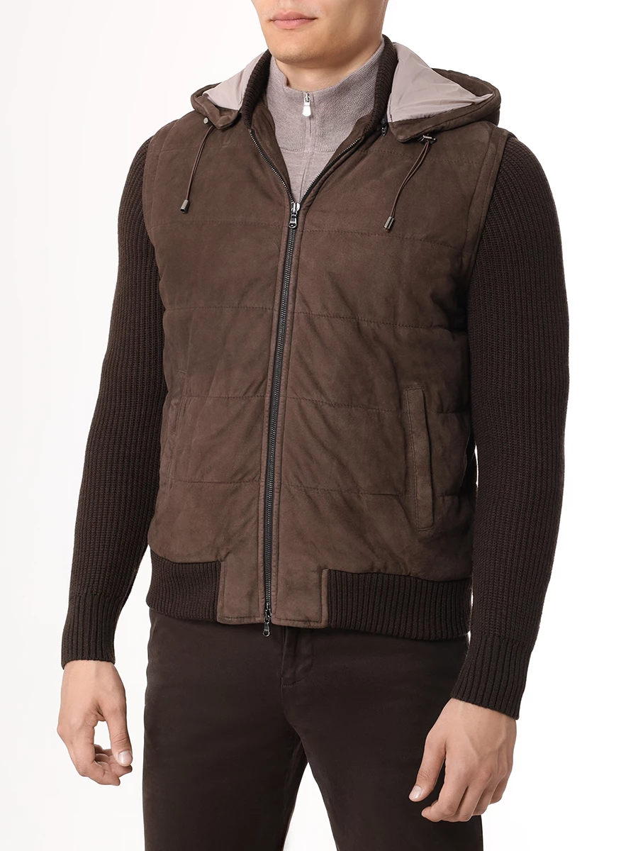 Куртка комбинированная BARBA 43702/5/VENTO Коричневый  Фото 4