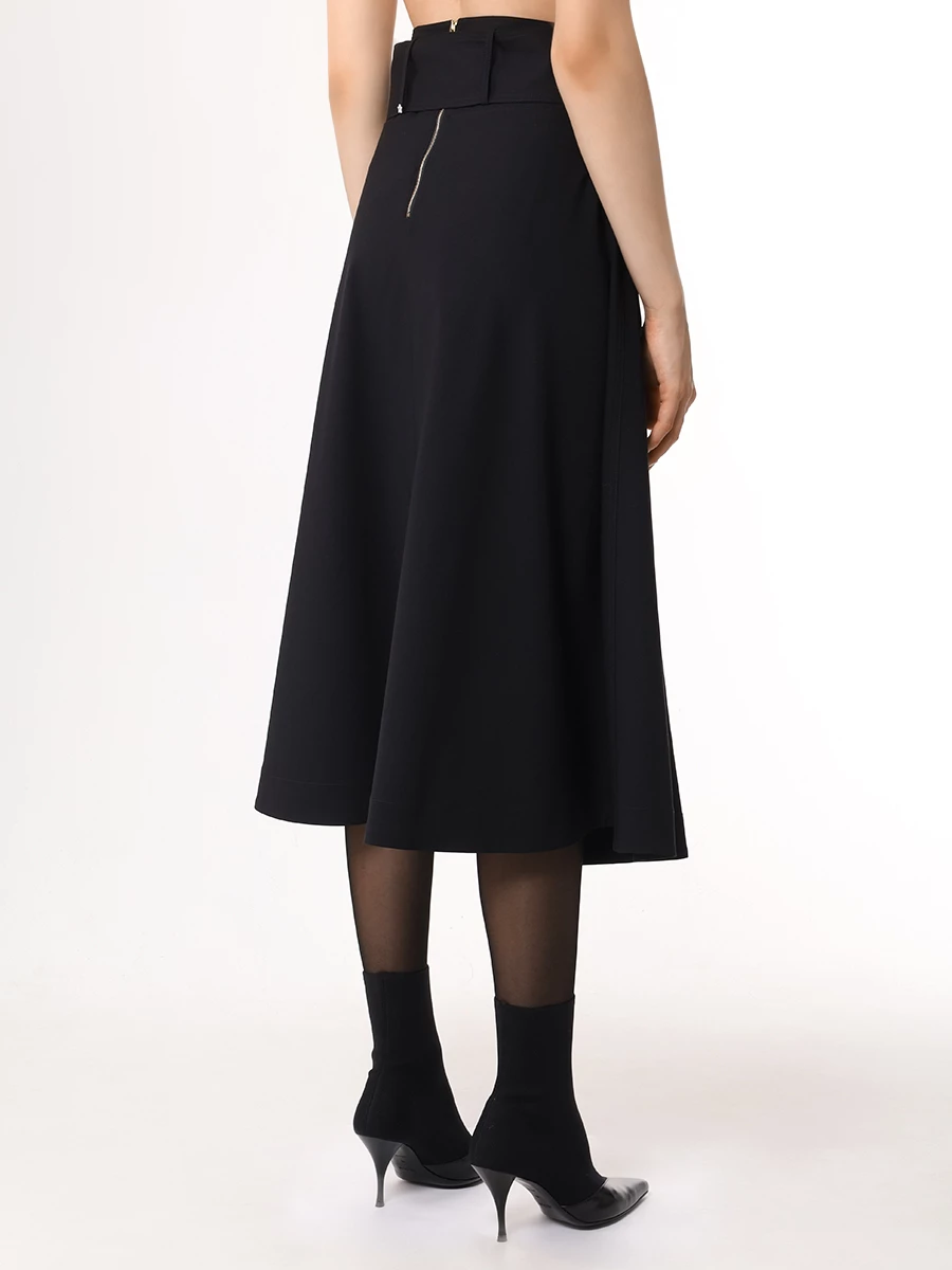 Юбка шерстяная LORENA ANTONIAZZI I2445GO33A/3180 999 Черный  Фото 3