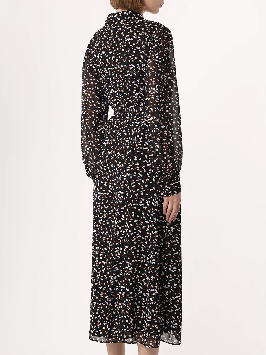 Платье шифоновое ROSEVILLE SS243610P/BLKFL Черный  Фото 3