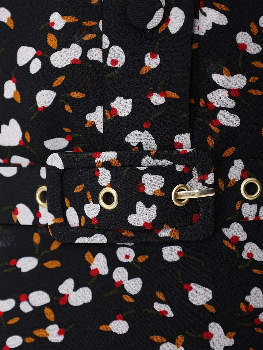 Платье шифоновое ROSEVILLE SS243610P/BLKFL Черный  Фото 6