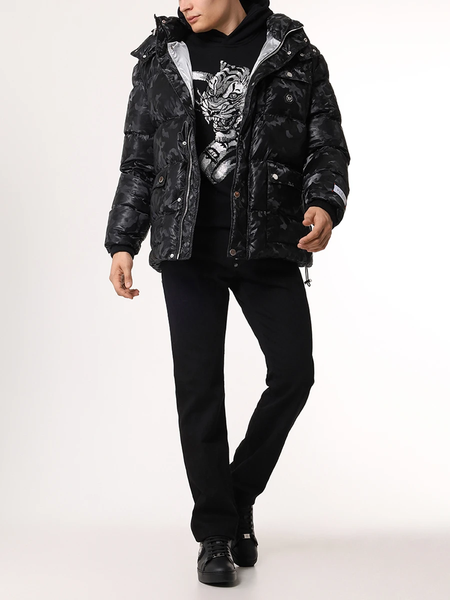 Пуховик стеганый PHILIPP PLEIN MRB2514/02 Черный  Фото 2