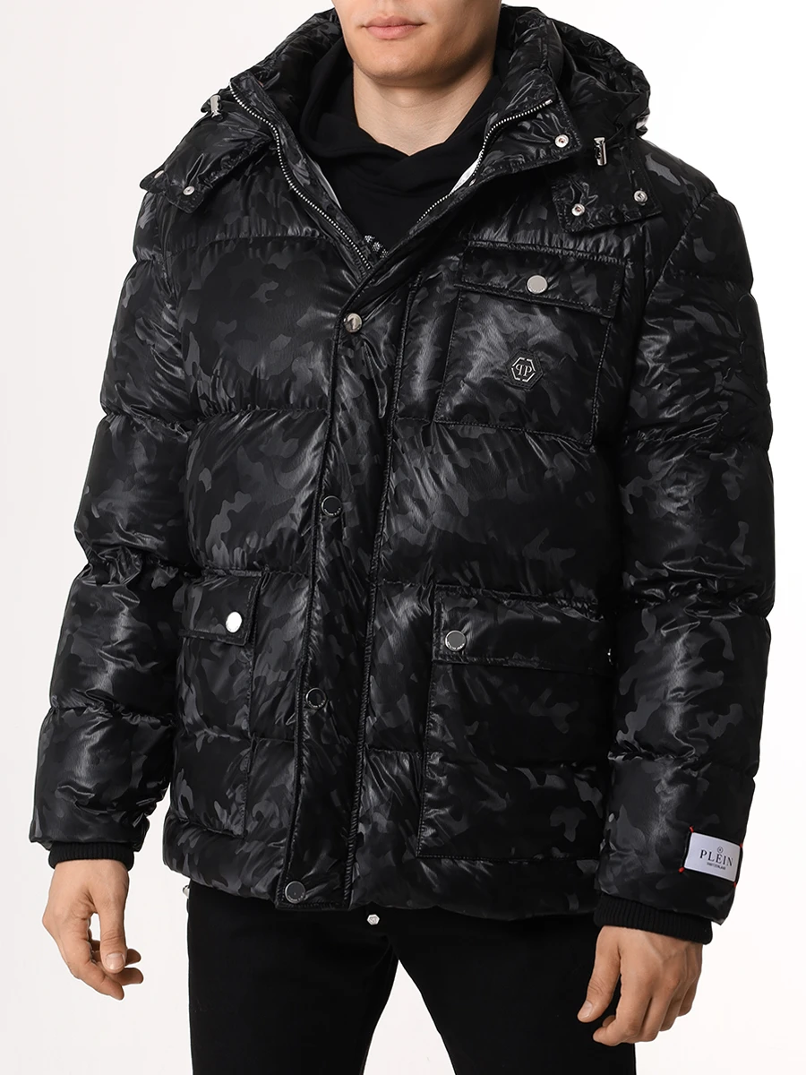 Пуховик стеганый PHILIPP PLEIN MRB2514/02 Черный  Фото 4
