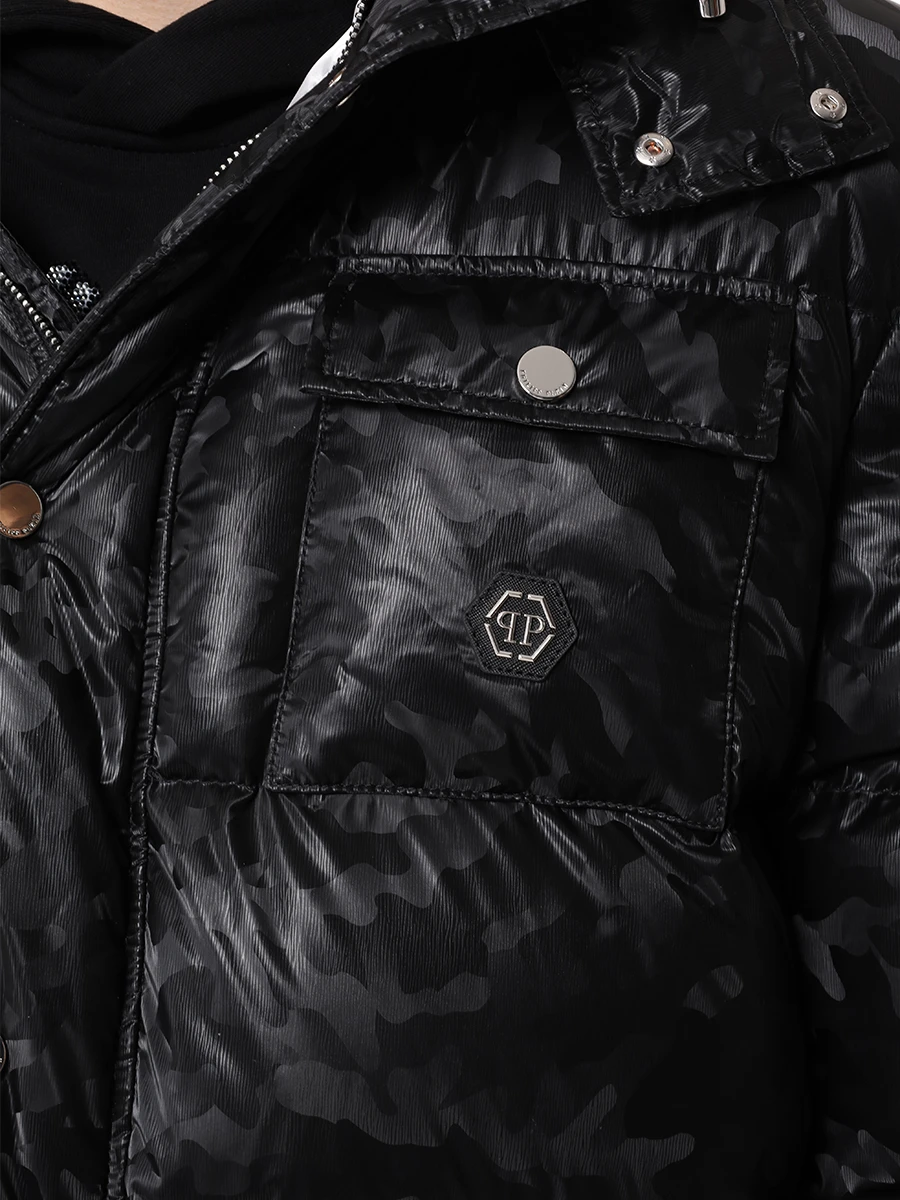 Пуховик стеганый PHILIPP PLEIN MRB2514/02 Черный  Фото 5