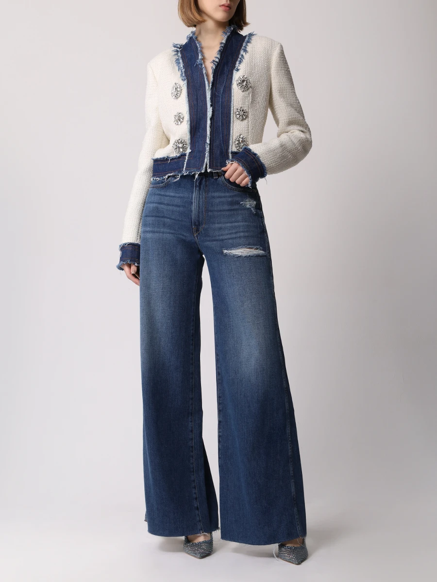 Жакет с денимом PHILIPP PLEIN WRB1362/01 Синий  Фото 2