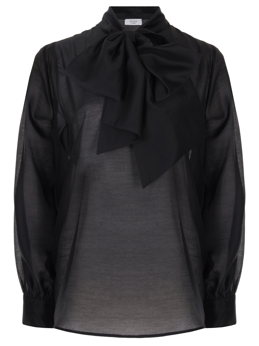 

Блуза из тенселя, Черный, SBY.10.900.491