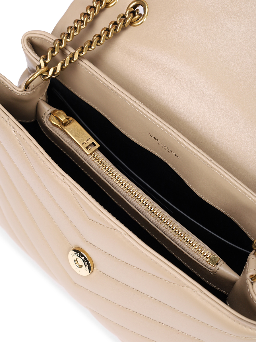Сумка кожаная Monogram Loulou SAINT LAURENT 494699-DV727-2721 Бежевый  Фото 4
