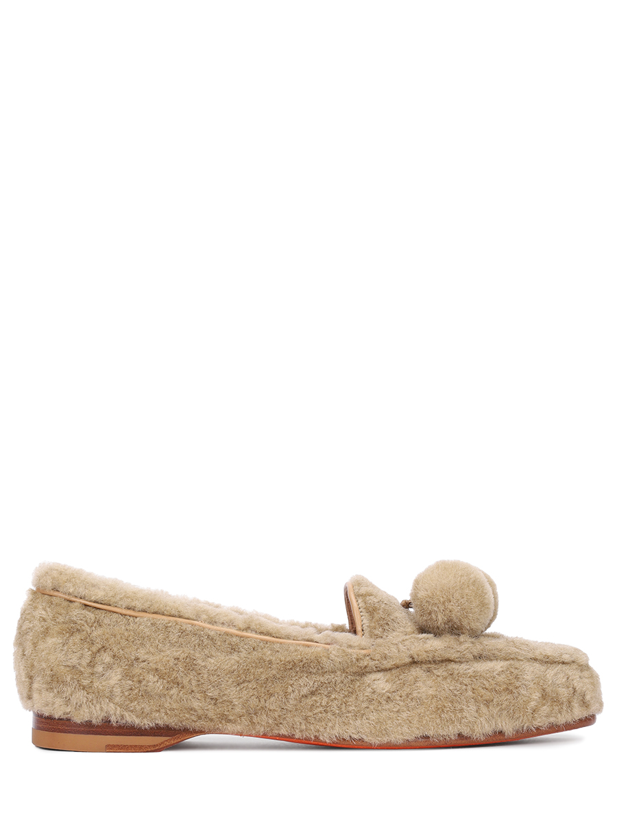 Лоферы меховые SANTONI