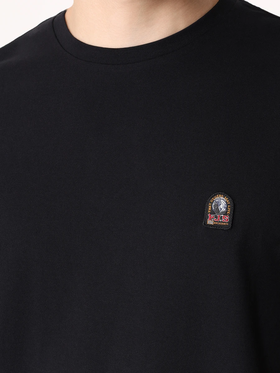 Футболка хлопковая PARAJUMPERS 24WMPMTSEY29 PATCH TEE/541 Черный  Фото 5