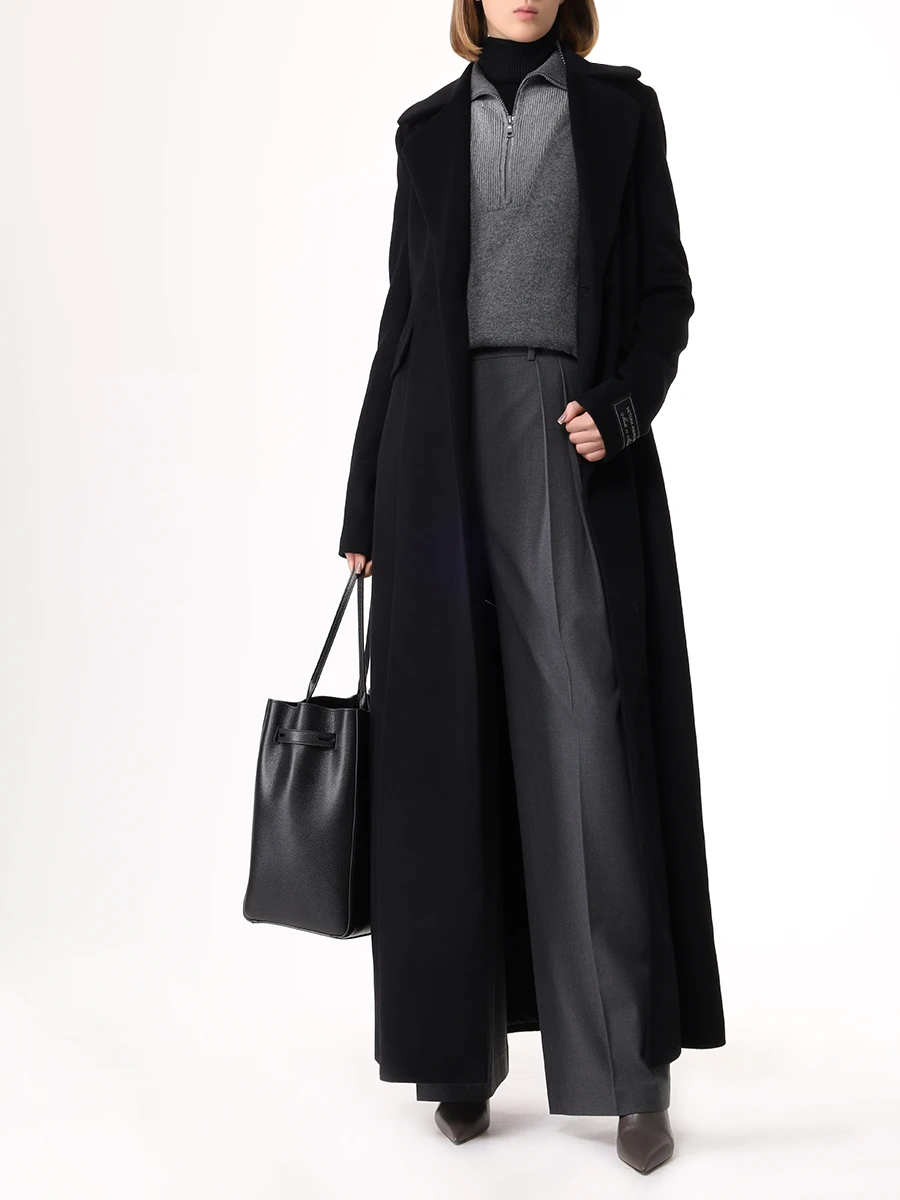 Пальто шерстяное VICTORIA ANDREYANOVA A-FW24/25-9399 Черный  Фото 2